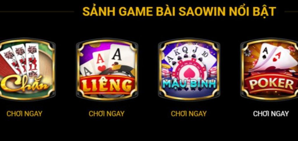 Các tựa game hấp dẫn chỉ có tại game bài Saowin